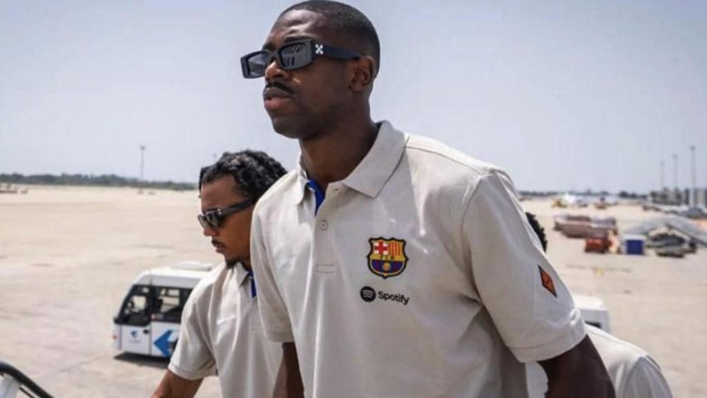 Ousmane Dembélé, en un viaje con el FC Barcelona