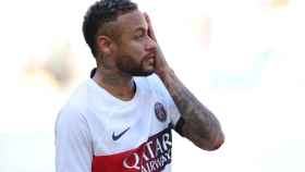 Neymar, con gesto desesperado en un amistoso del PSG.