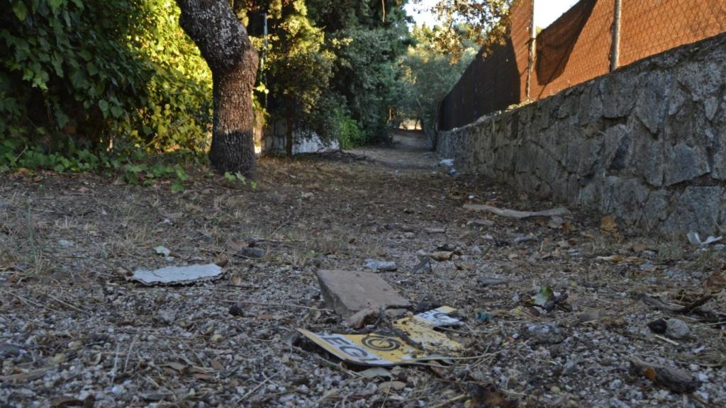 Callejón frecuentado por los jabalíes en la calle Ribadesella. La Avenida de los Jabalíes, según un vecino.