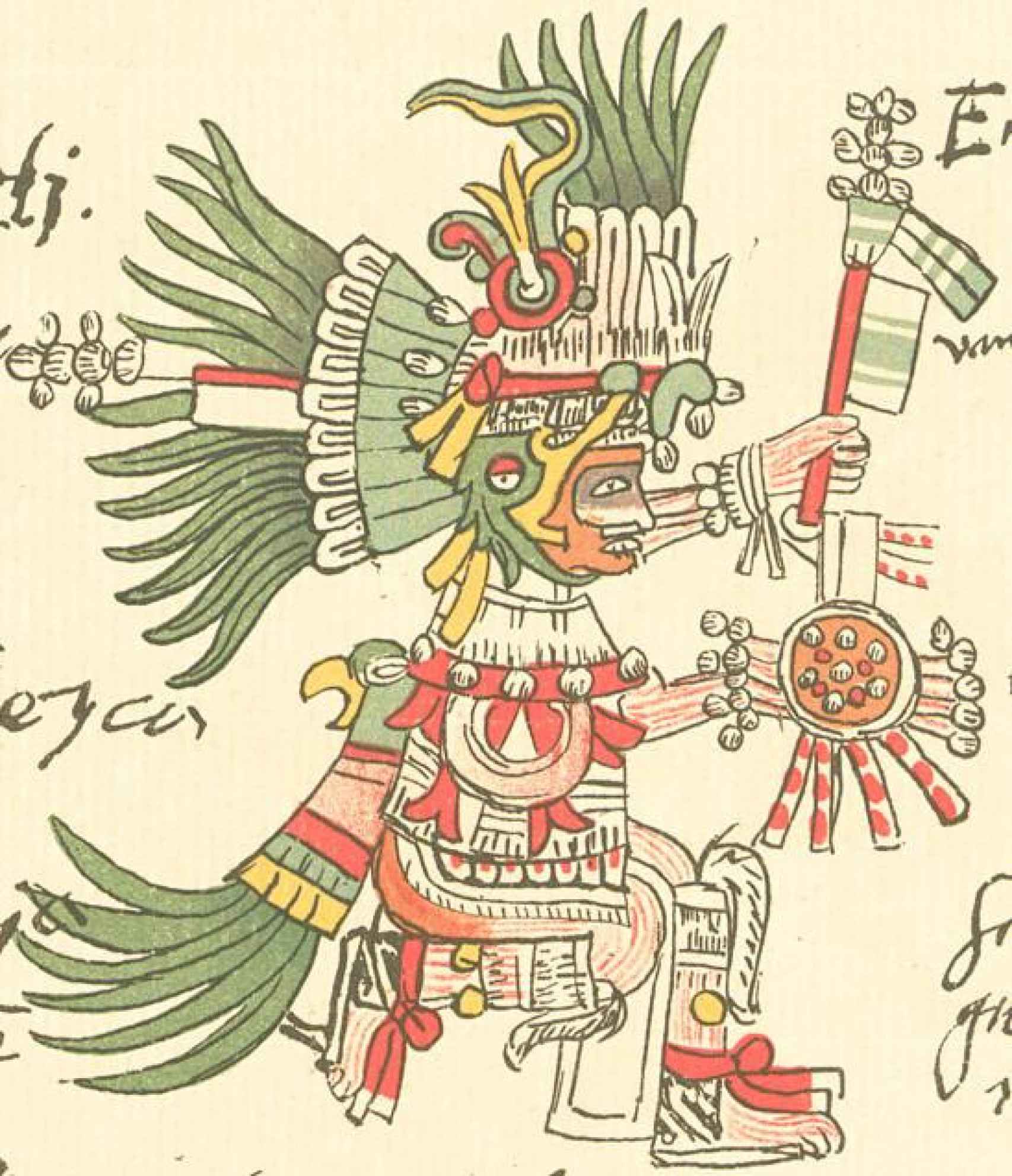 Huitzilopochtli. Códice Telleriano-Remensis