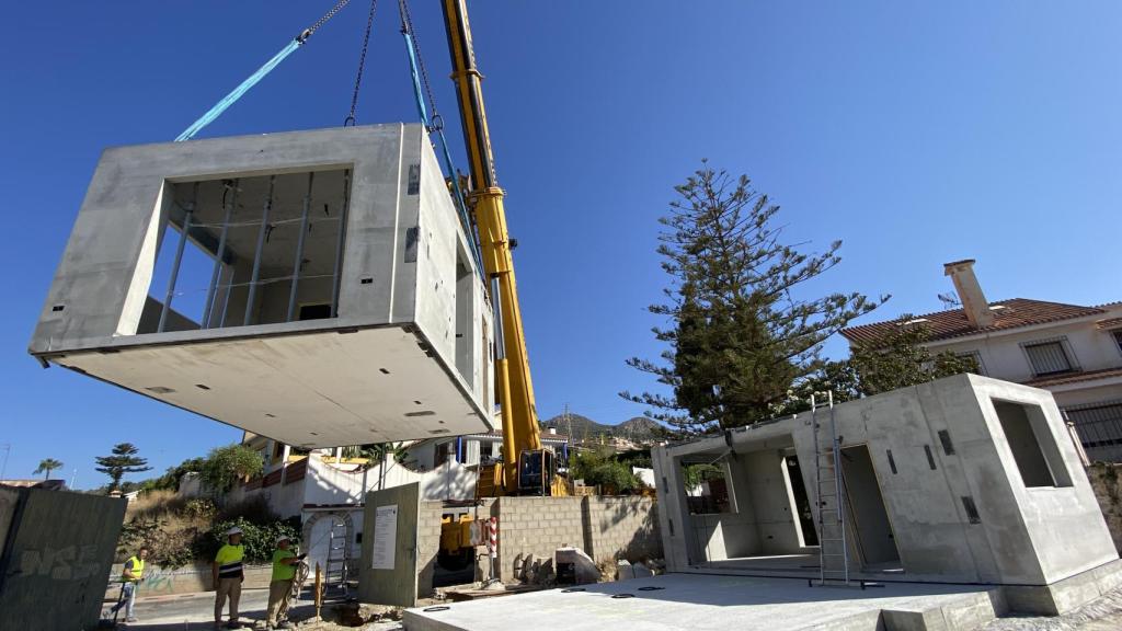 Proceso de construcción de la vivienda en bloque.