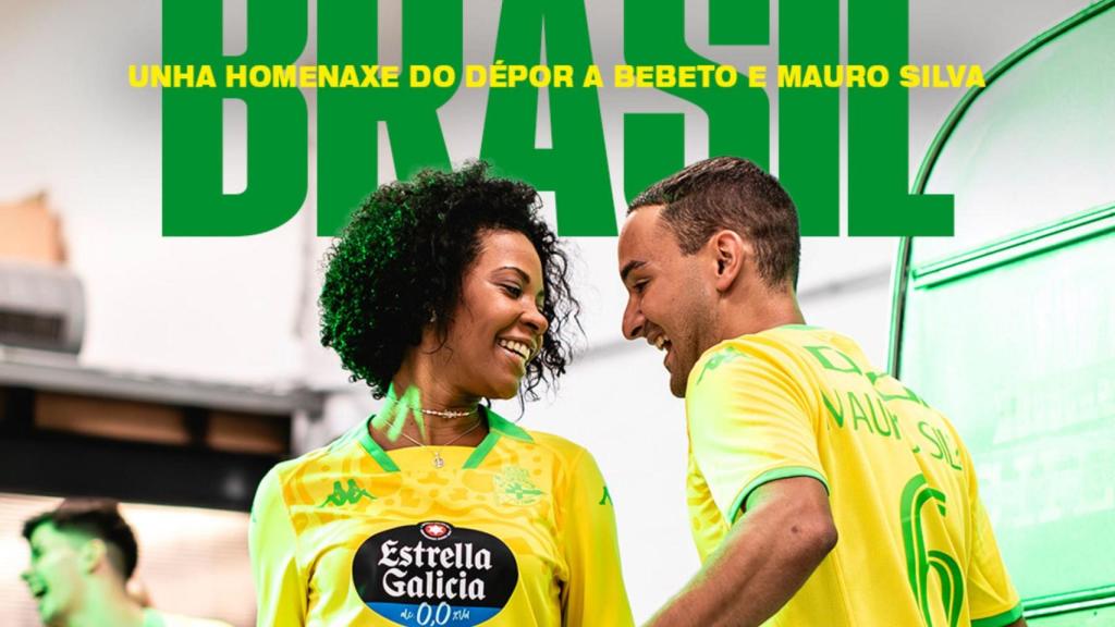 ‘ADÉ Brasil’: El Deportivo presenta la camiseta homenaje a Bebeto y Mauro Silva