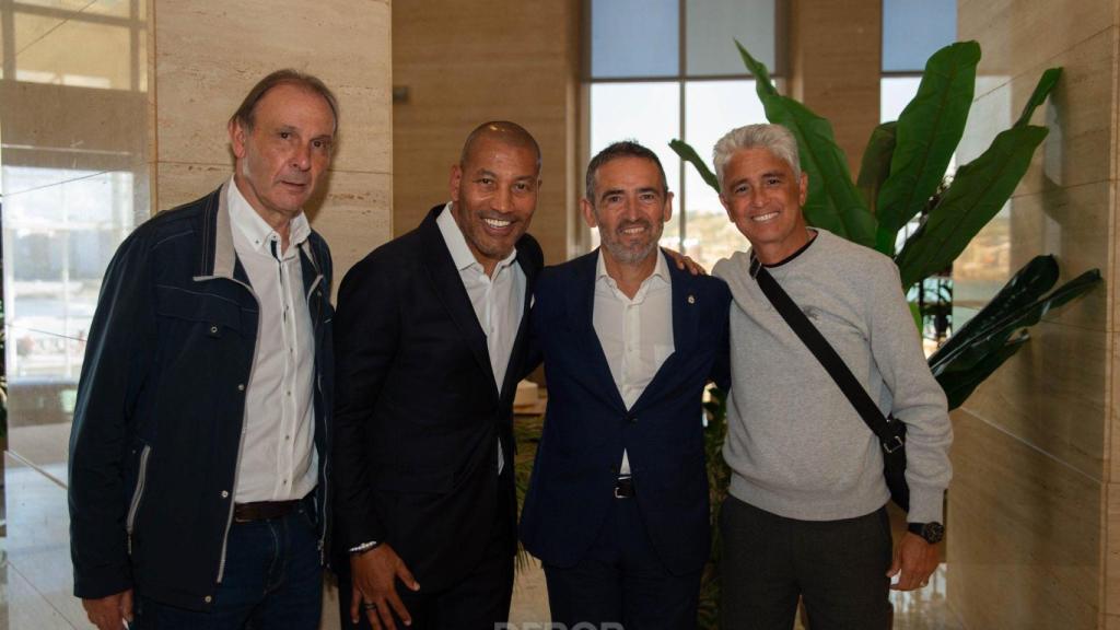 Bebeto y Mauro Silva en A Coruña.