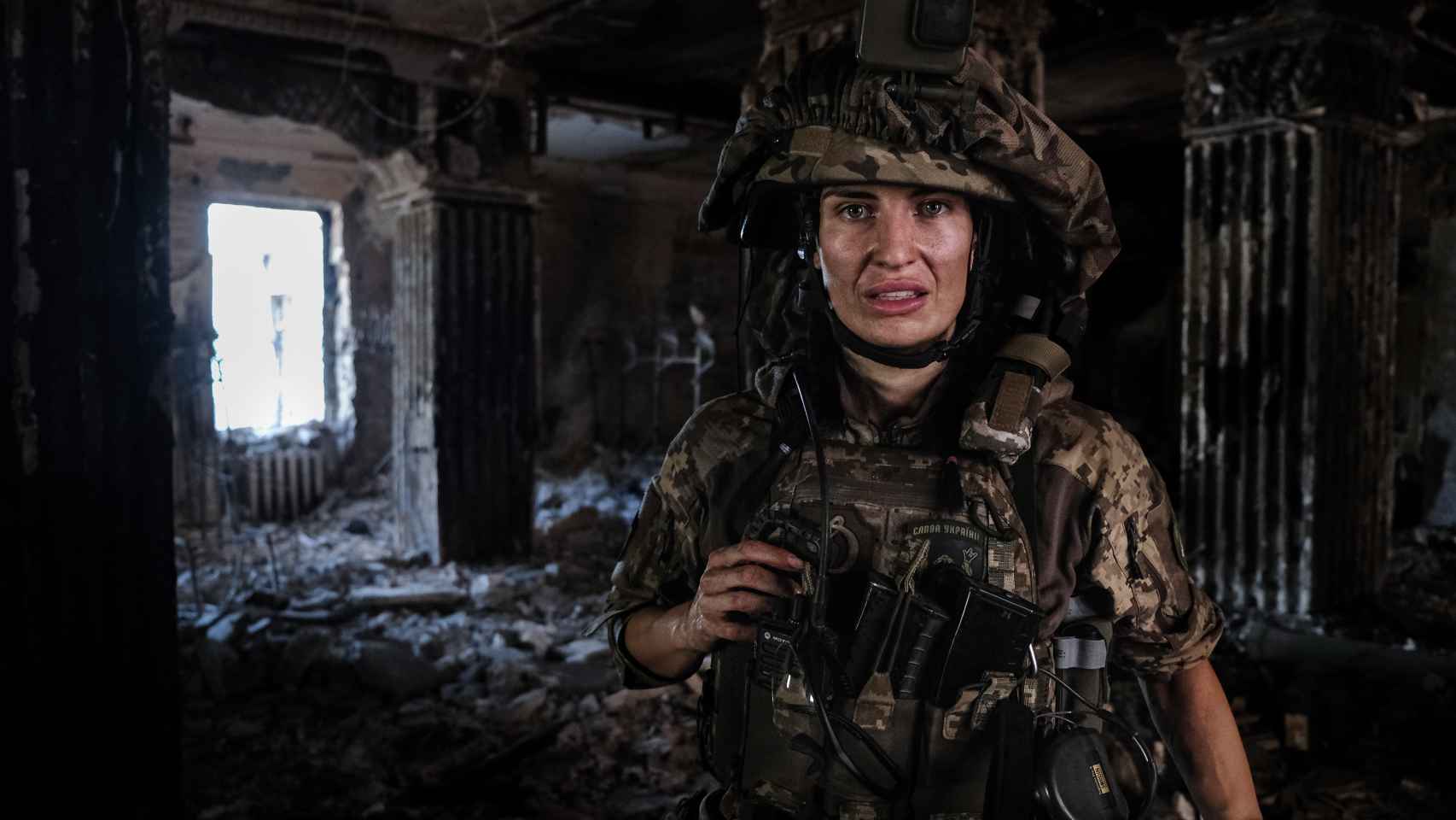 Olga 'Bruja', comandante del grupo de morteros de la Brigada 241, en Chasiv Yar
