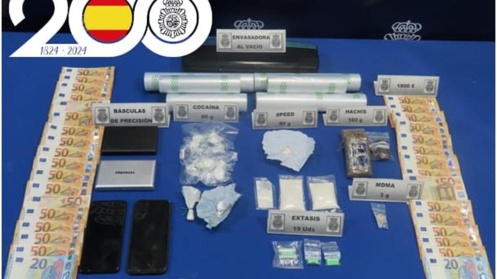 Speed, cocaína, hachís, éxtasis y MDMA, el material incautado