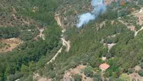 Una imagen del incendio tomada por el Infocam.