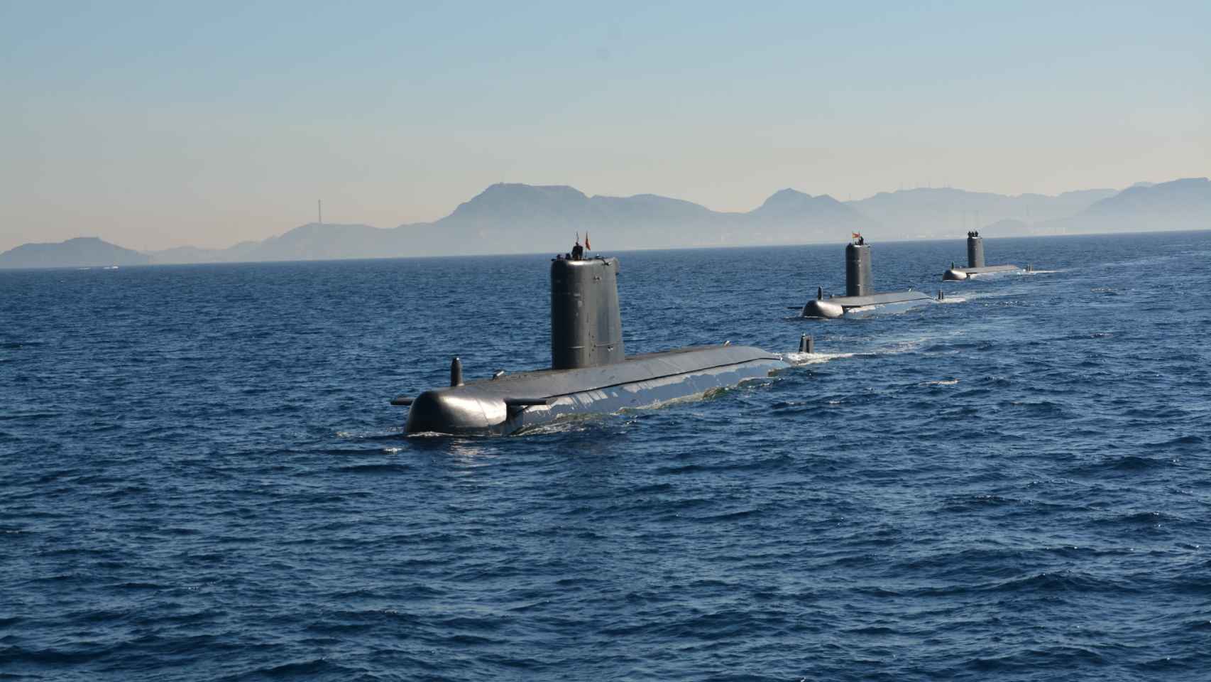 Los tres submarinos clase Galerna, en 2017