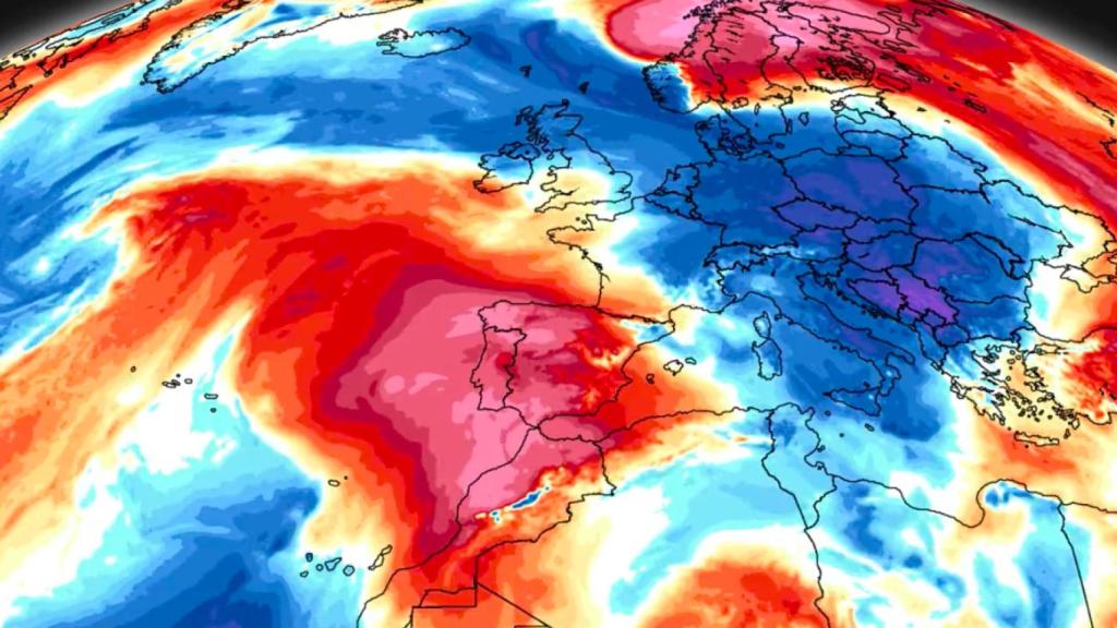 El mapa de las anomalías de temperaturas en España.