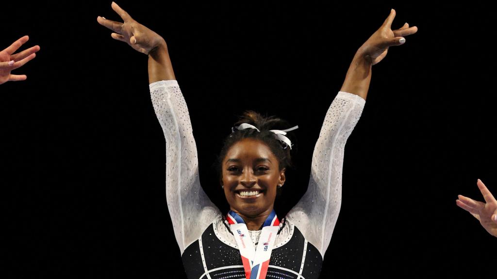 Simone Biles en su regreso en US Classic.