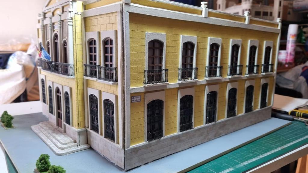 El Ayuntamiento de Quintanar en maqueta.