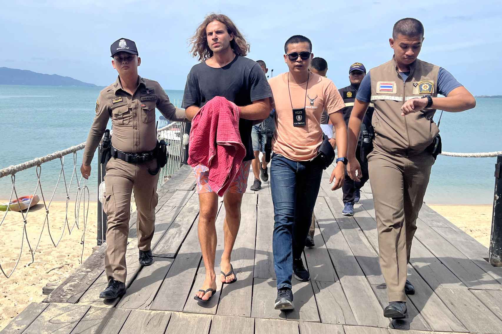 Daniel Sancho durante su detención en Tailandia