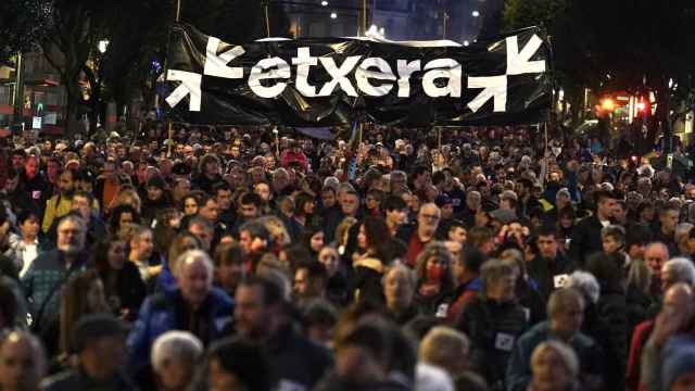 Manifestación en Bilbao en defensa de los derechos de los presos de ETA, en enero.