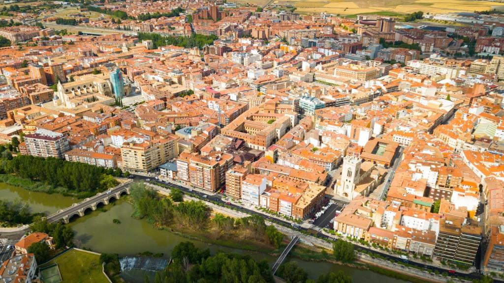 Vista aérea de Palencia.