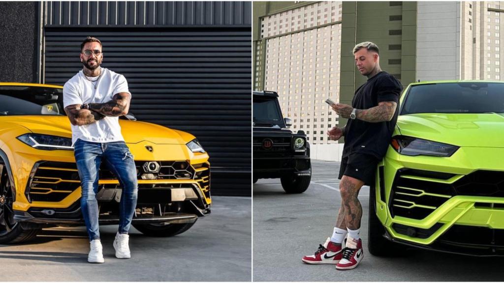 Juan Faro y Amadeo Llados junto a sus Lamborghini Urus