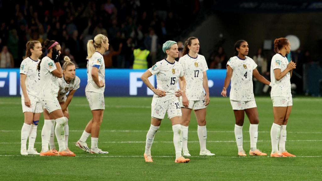 La decepción de las jugadoras de Estados Unidos tras caer derrotadas.