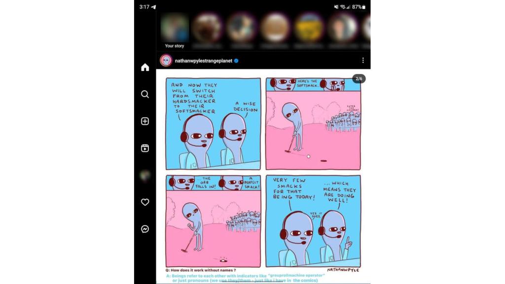 Instagram para pantallas grandes cambia la interfaz