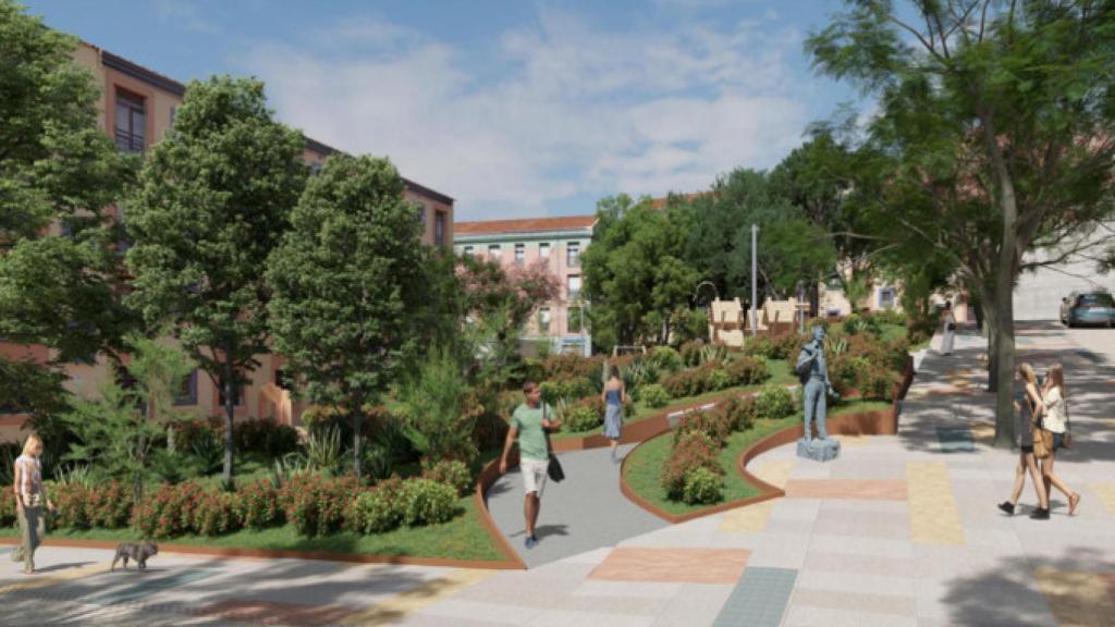 Imagen del proyecto de regeneración del entorno de Lagunillas que va a desarrollar el Ayuntamiento de Málaga.