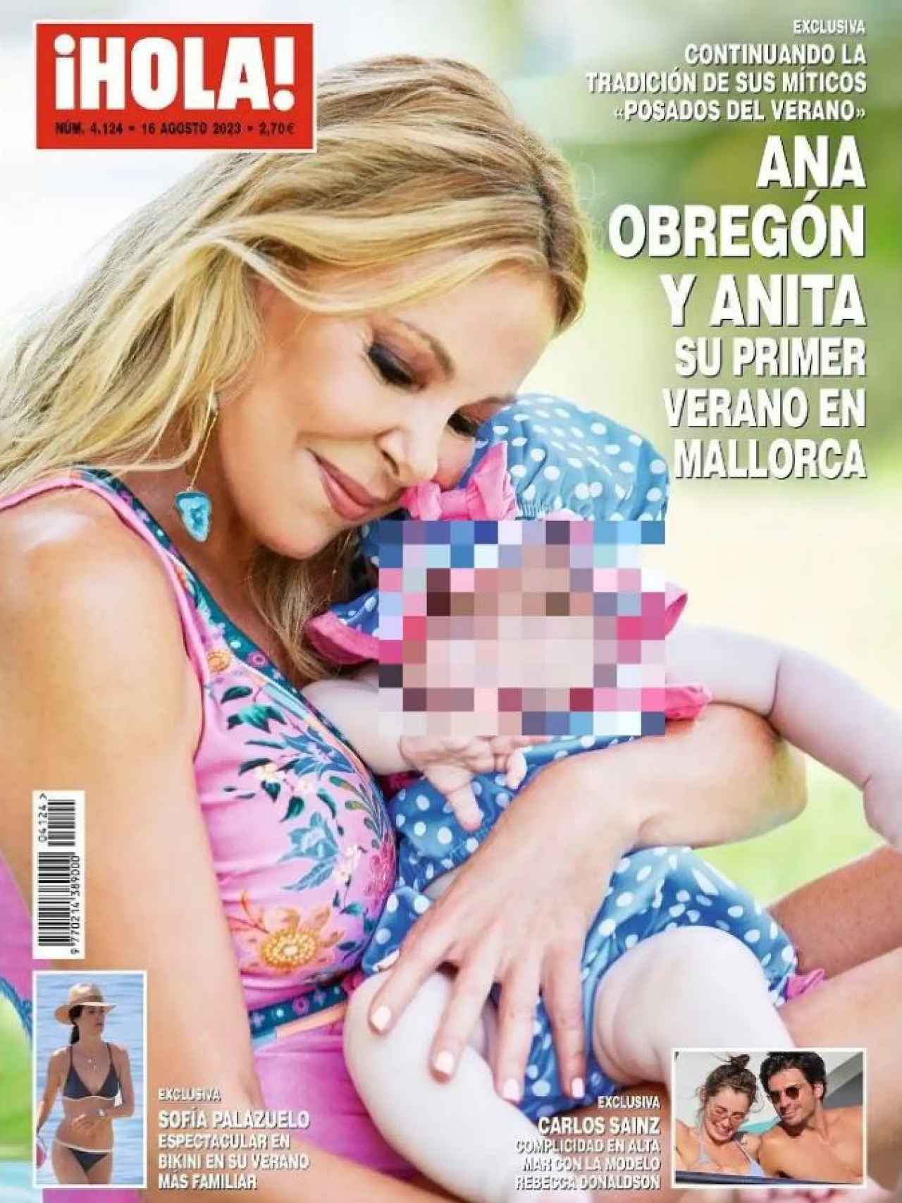 La portada de la revista '¡HOLA!' donde posa este miércoles, día 9, Ana Obregón.