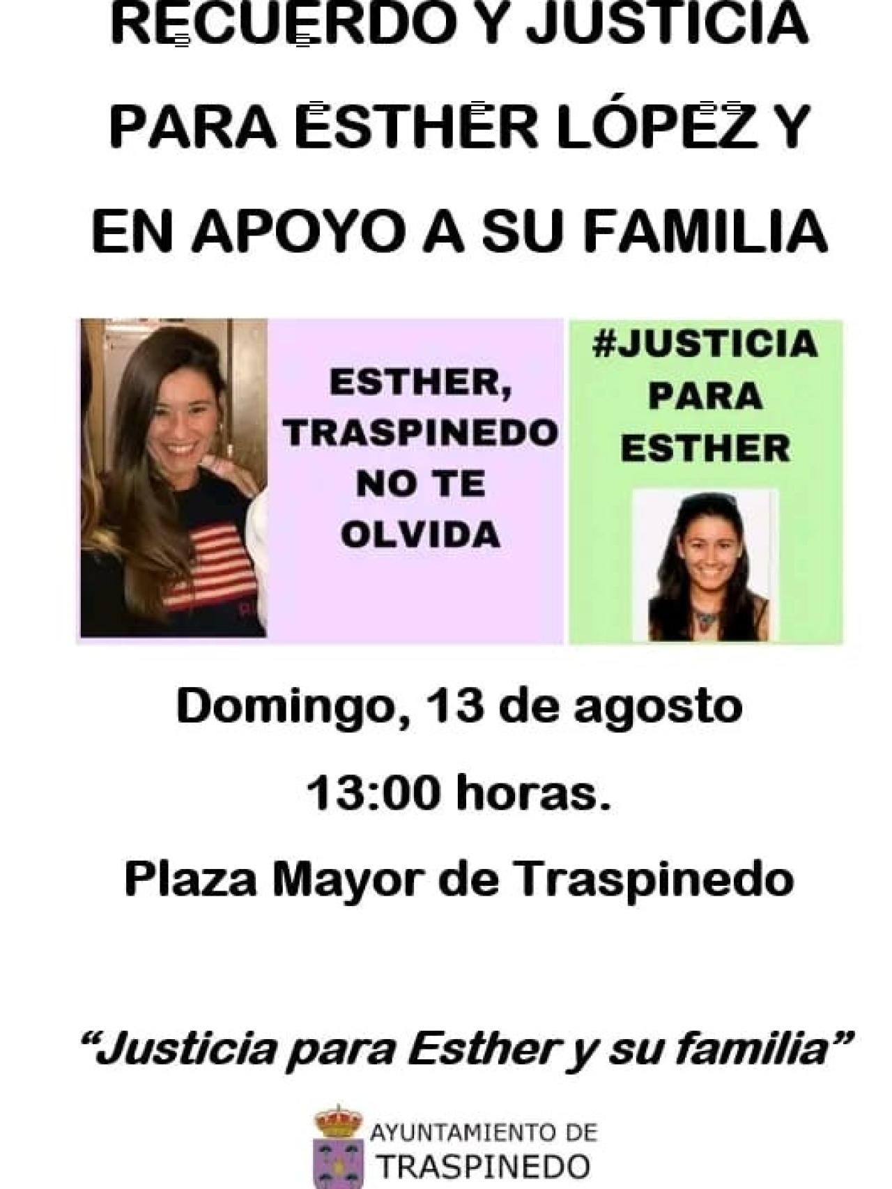 Cartel de la concentración para pedir justicia para Esther López