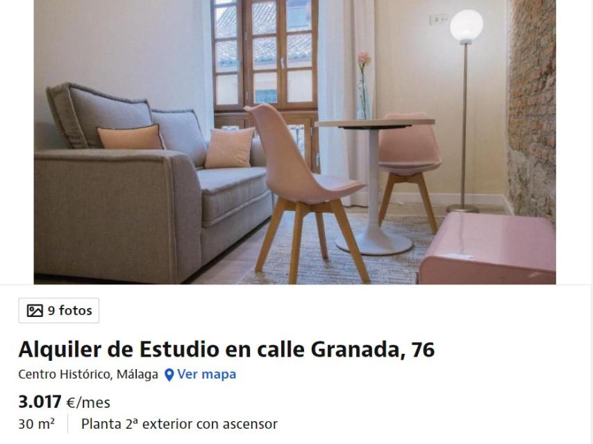 Piso de 30 m2 en calle Granada por 3.017 euros.