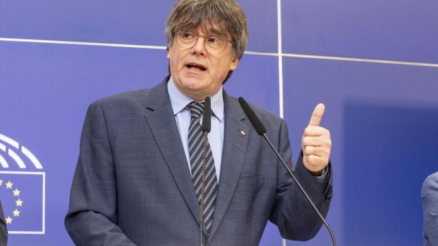 El expresidente de la Generalitat Carles Puigdemont, el pasado 5 de julio durante una comparecencia en Bruselas.