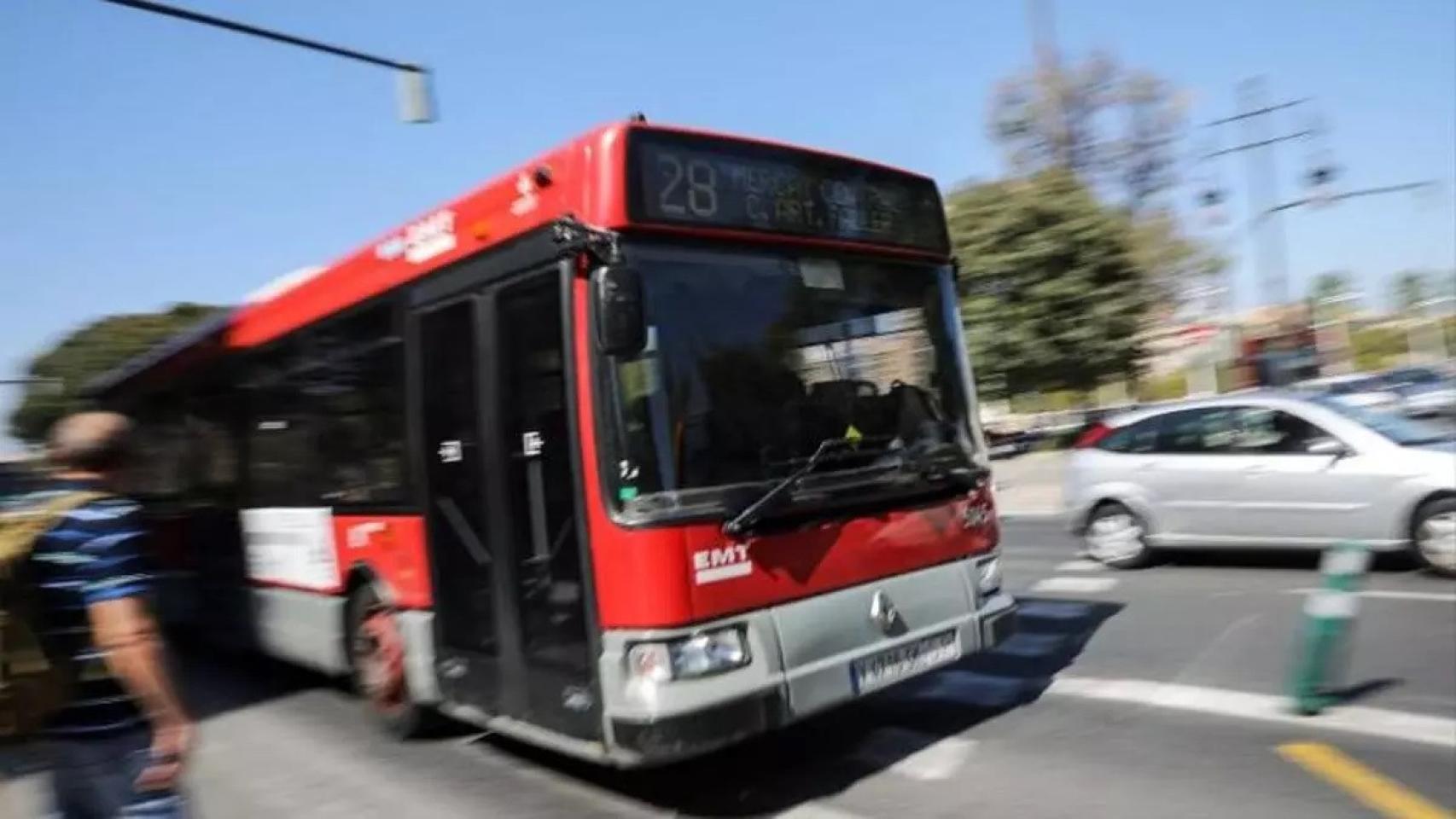 Un autobús de la EMT de Valencia.