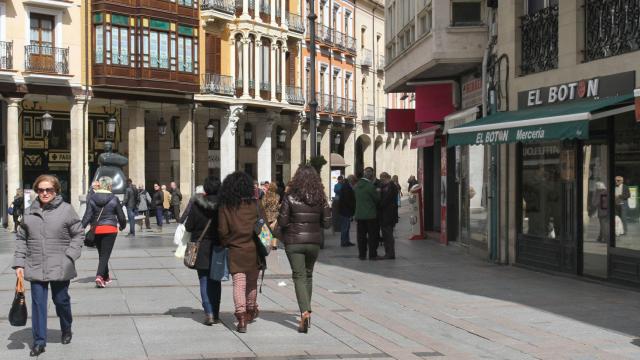 Zona comercial de la calle Mayor de Palencia