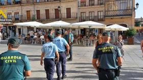 Guardia Civiles en los alrededores de la Plaza Mayor de Ciudad Rodrigo