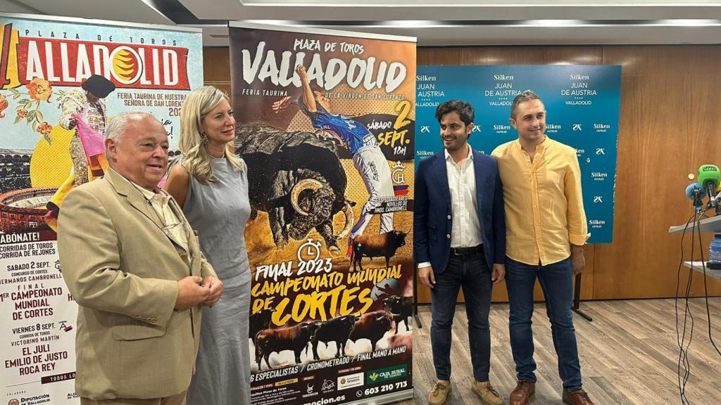 Presentación del I Campeonato Mundial de Cortes de Valladolid, con Gonzalo Santonja, Irene Carvajal, Nacho de la Viuda y Daniel Lozano