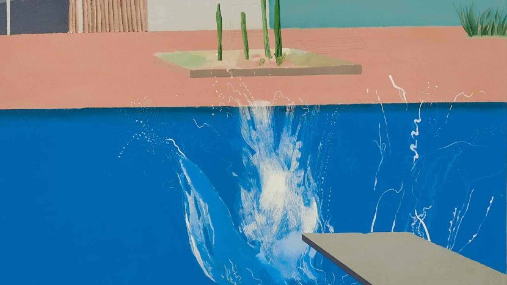 Detalle de 'The splash', de  David Hockney.