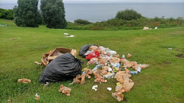 Basura en el Monte de San Pedro.