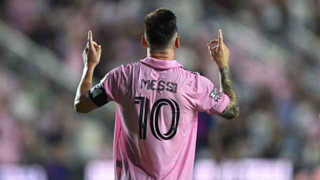 Messi celebra un gol con el Inter Miami.