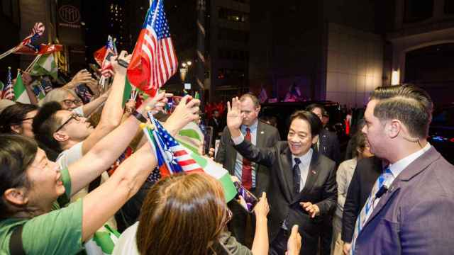 William Lai, vicepresidente de Taiwán, llegando a Manhattan en la Ciudad de Nueva York.