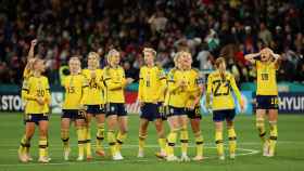 La selección sueca durante el Mundial femenino de fútbol