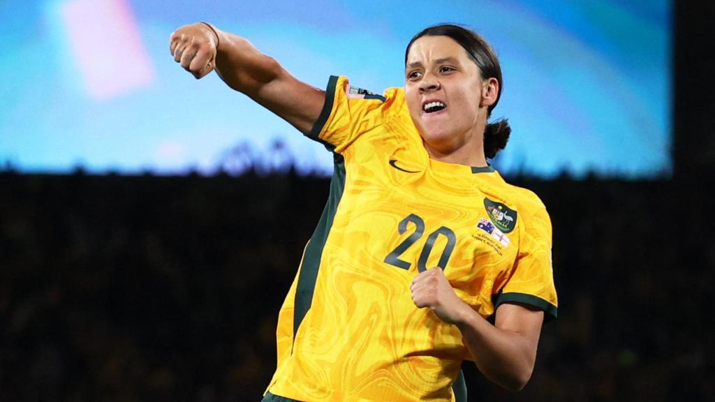 Sam Kerr celebra su gol en las semifinales del Mundial femenino