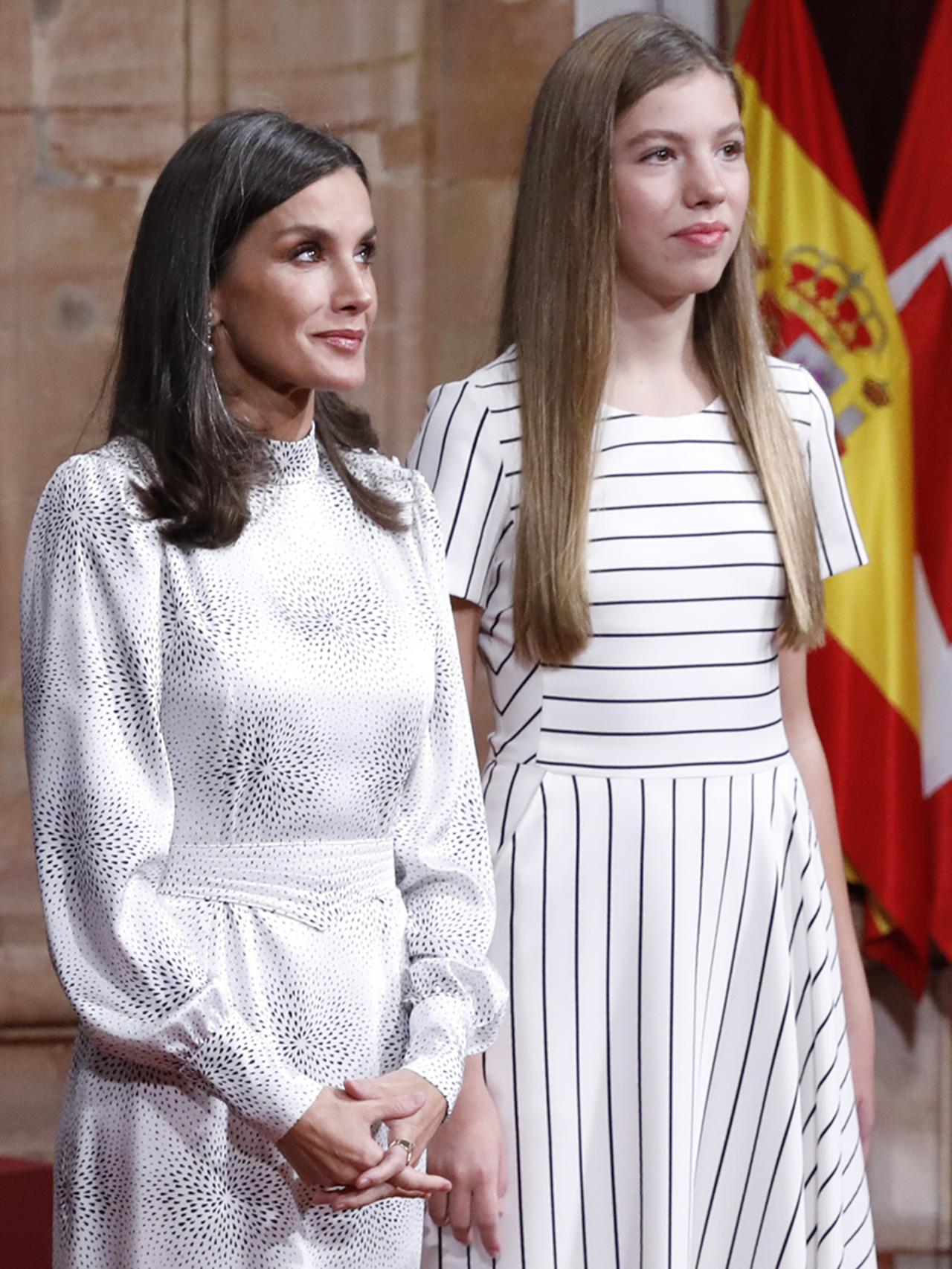 La reina Letizia y la infanta Sofía en Asturias el pasado mes de octubre.