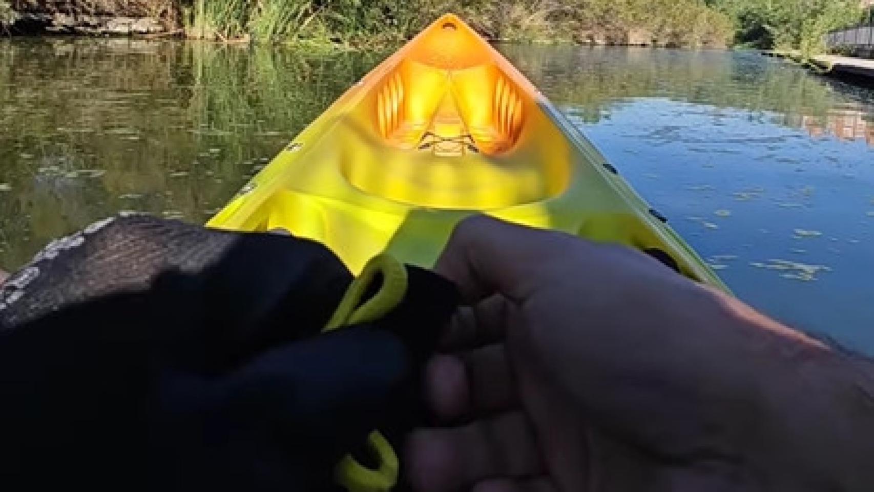 Fotograma del vídeo grabado en el río Tajo a su paso por Talavera.