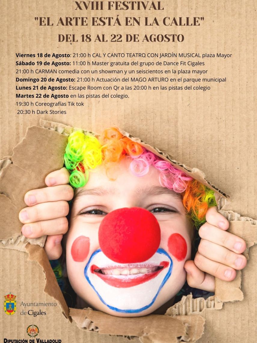 Programa y cartel del XVIII Festival de Teatro de Calle de Cigales