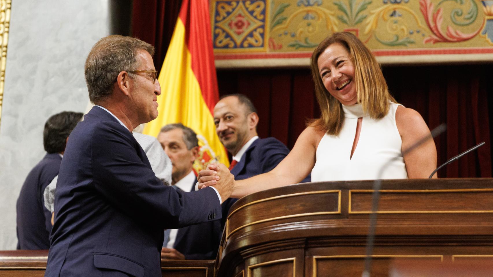 Alberto Núñez Feijóo felicita a Francina Armengol, nueva presidenta del Congreso de los Diputados