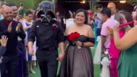 Captura del vídeo de la boda que se ha hecho viral.