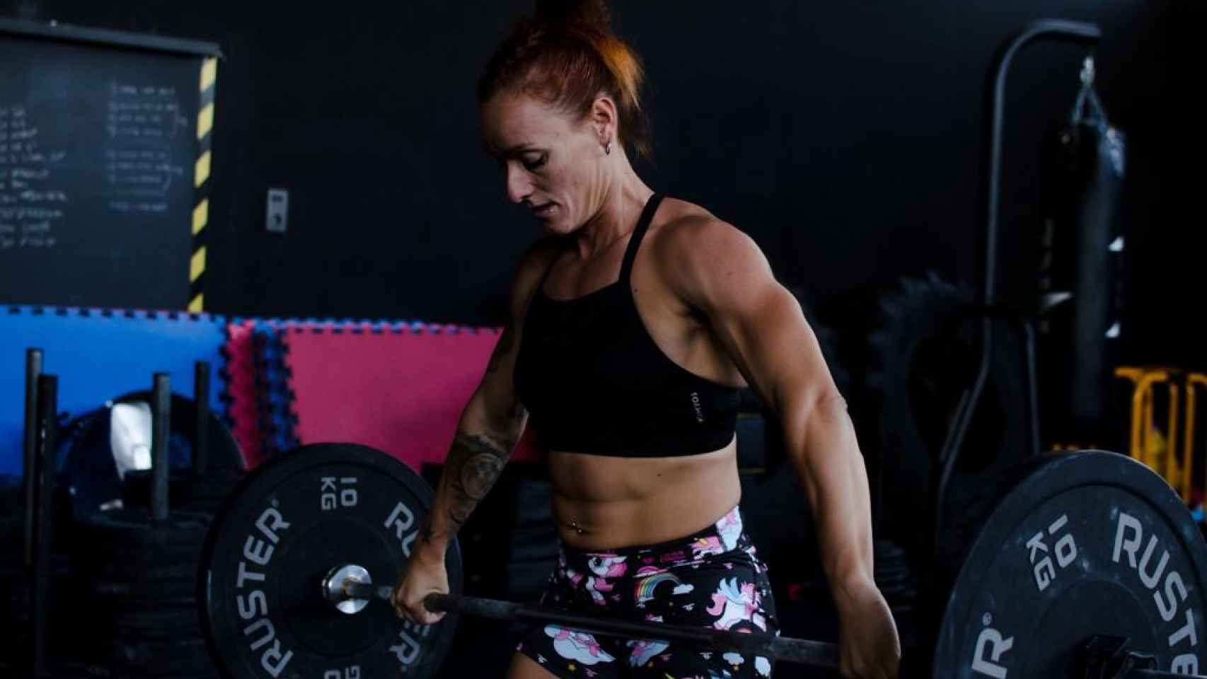 Natalia Bastón entrenando.