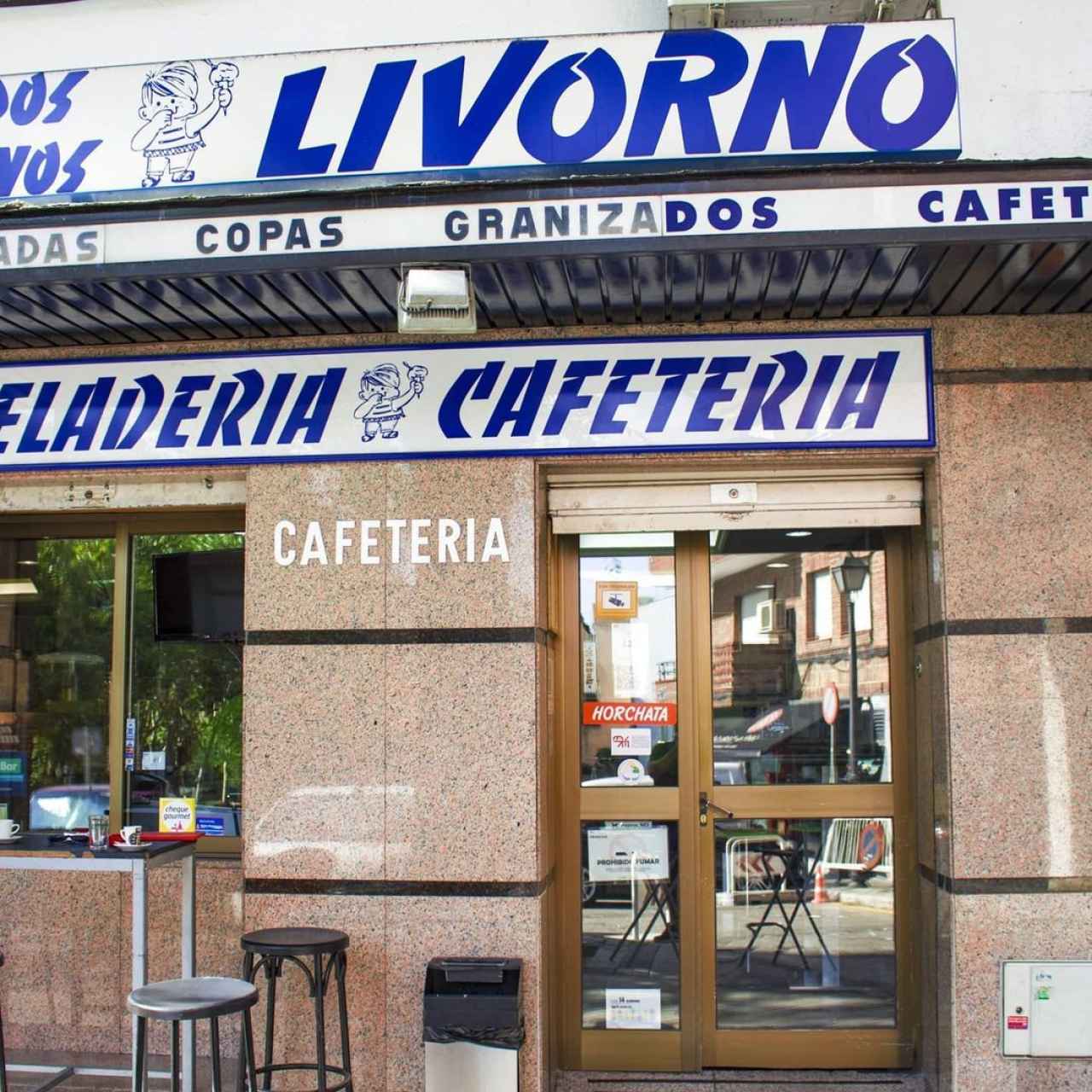 Fachada de la heladería Livorno.