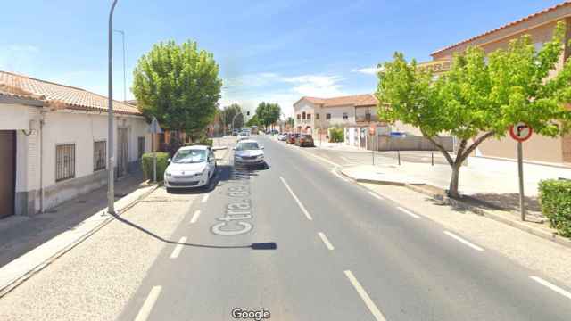 Carretera de Mazarambroz en Sonseca (Toledo). Foto: Google Maps.