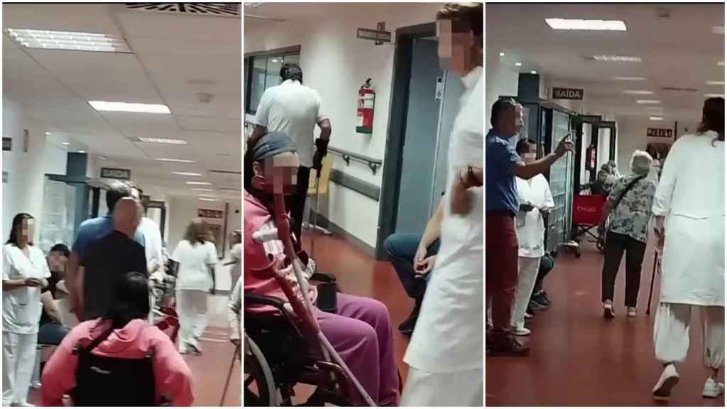 Imágenes del vídeo en el que una médica discute con varios pacientes en el Hospital de Piñor (Ourense).