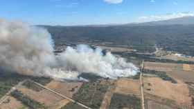 Incendio forestal en Trasmiras (Ourense).