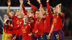 España celebra su título de campeona del mundo.