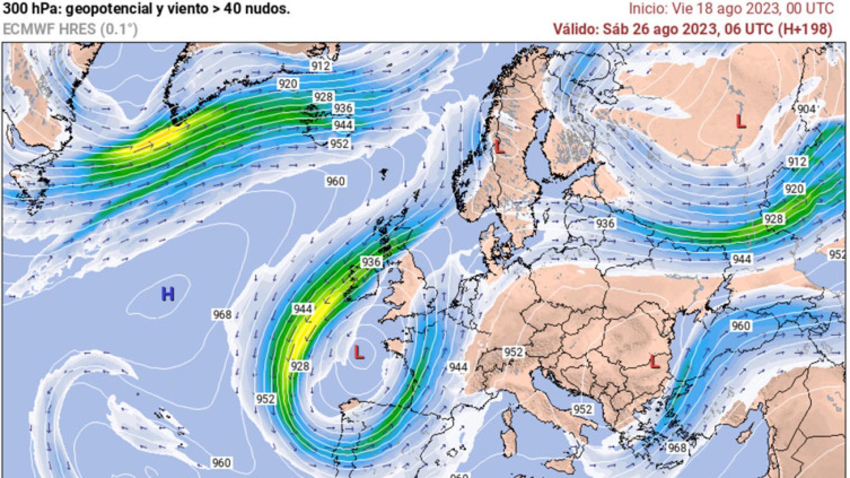 Mapa de las lluvias torrenciales que llegan a España: la Aemet alerta de la entrada de un chorro polar en estas zonas.