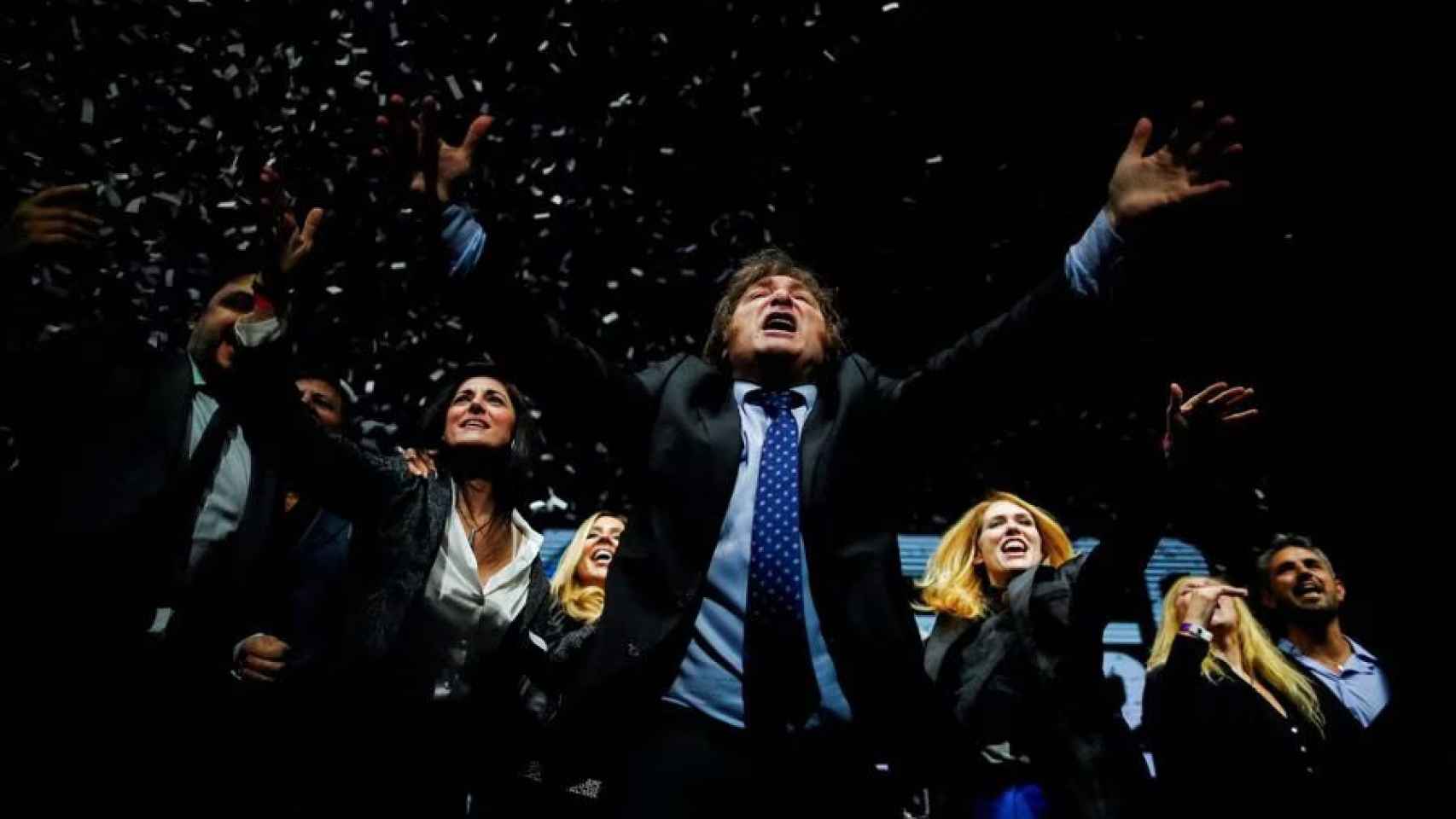 El candidato a la presidencia argentina Javier Milei durante el acto de cierre de campaña.