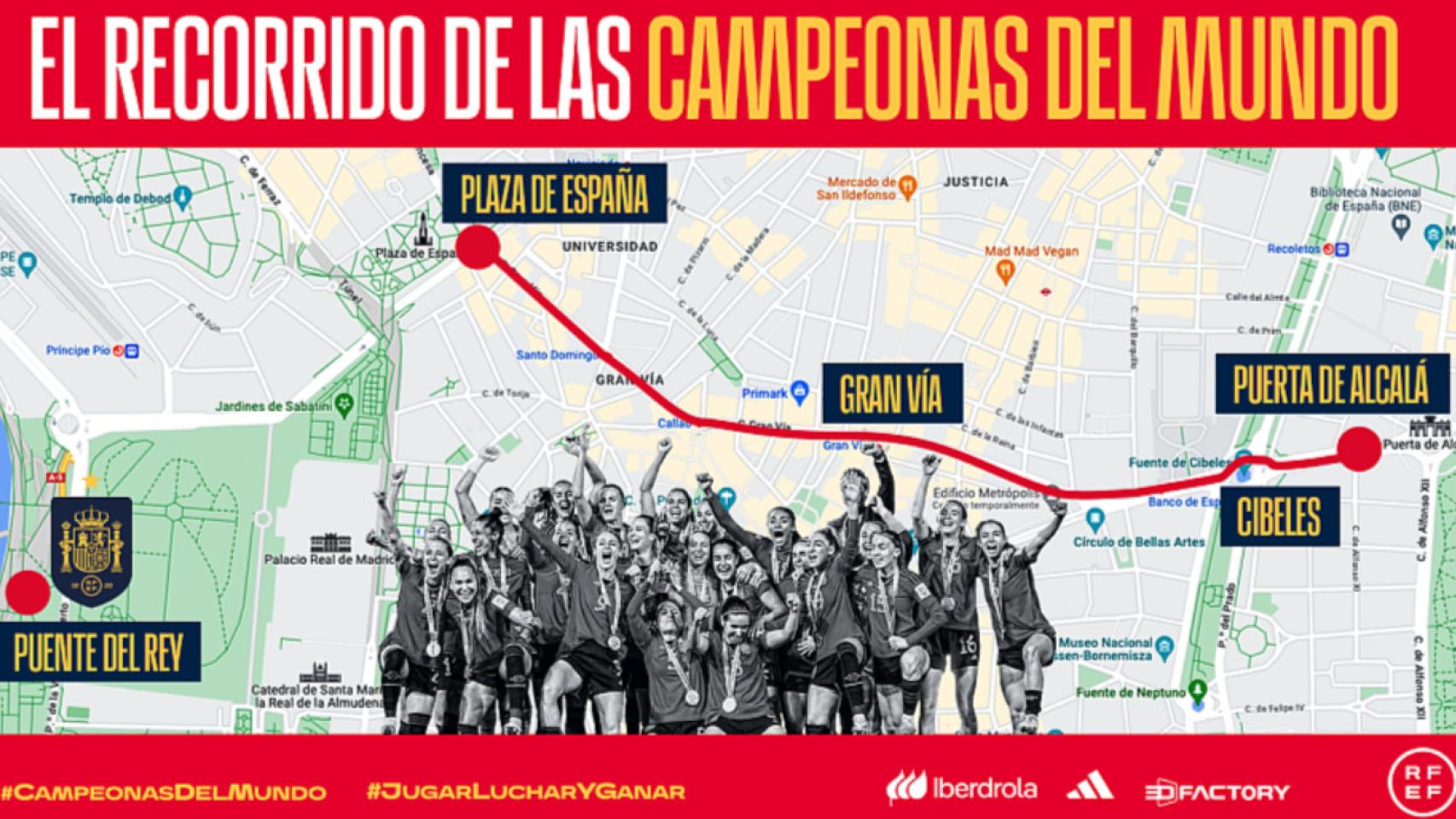 Itinerario seleccion española femenina