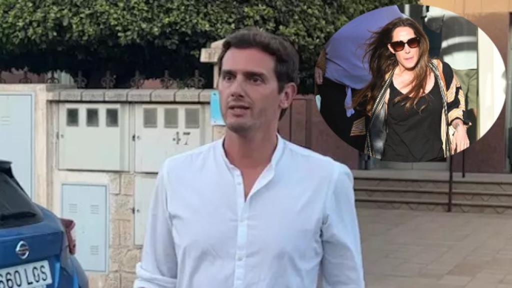 Montaje de Albert Rivera y Malú en el tanatorio, hecho por EL ESPAÑOL.